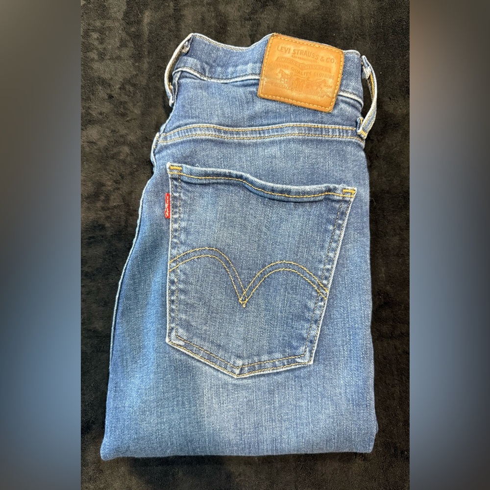 Levi’s Mile High Super Skinny Blue Jeans